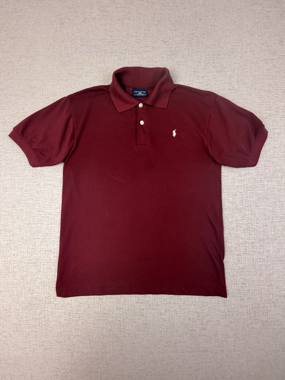 Polo Sport Ralph Lauren Youth M Polo Shirt Red Cotton Short Sleeve Pony Logo